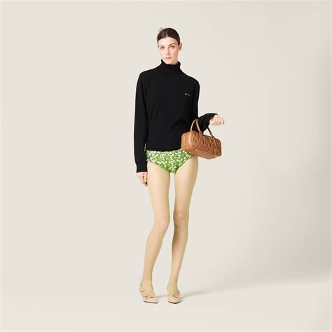 miu miu embroidered silk and wool panties|Miu Miu Embroidered Silk And Wool Panties .